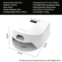 Lámpara Profesional para Uñas, Doble Zona UV LED, 57 Perlas, Sensor Automático, Pantalla LCD, Equipos para Uñas, Venta al por Mayor, Suministro Directo de Fábrica