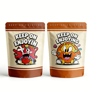 ถุงฟิล์มโพลีเอสเตอร์เกรดอาหารแบบสั่งทำพิเศษสำหรับอาหารสัตว์เลี้ยง  แบบซองตั้งได้ ปลอดภัยสำหรับเด็ก สัมผัสนุ่ม พร้อมตัวเลือกที่ปรับแต่งได้ - Product Image 5