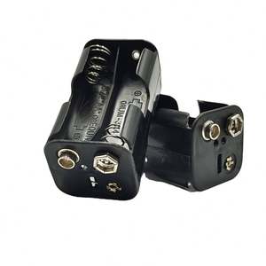 Двухслойный 4 слота, держатель для батареек размера АА, с разъемом 9 В, спина к спине, двойная сторона, держатель батареи 4АА, держатель для <span class=keywords><strong>UM</strong></span>-3 * 4 ячеек - Product Image 1