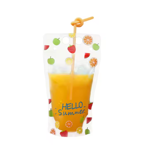 Bolsas de Bebidas Transparentes Personalizadas con Cierre, Bolsa Reutilizable para Bebidas con Pajita, Bolsa de Plástico para Jugos <span class=keywords><strong>Capri</strong></span> <span class=keywords><strong>Sun</strong></span> - Product Image 5