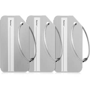Etiquetas de Equipaje Personalizadas de Aleación de Zinc Metálico con Servicio de Grabado Láser, Etiquetas de Viaje Perfectas Antipérdida - Product Image 4