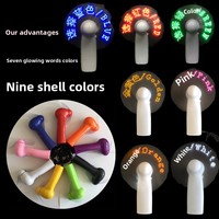 Ventilatore Pubblicitario Portatile con Display LED Programmabile, Messaggio Personalizzabile, Batteria, in Plastica, per Uso Domestico