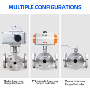 Válvula de Esfera Motorizada Elétrica DQ de 3 Polegadas com Atuador Elétrico de 24V, Flange em Aço Inoxidável, Válvula de Esfera Motorizada de 3 Vias - Product Image 3