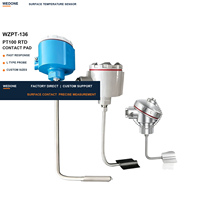 WEDONE WZP-136 L Tipe PT100 RTD Sensor Suhu Permukaan Bantalan Kontak Probe Baja Tahan Karat Kepala Terminal Kustom -200C 500C