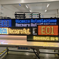 Signe de destination LED sur le bus et le train