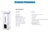Purificador de Aire Industrial y Comercial con Atomización Ultrasónica, Humidificador con Gran Capacidad de Agua de 15L, 4 Boquillas