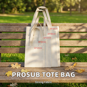 Sac fourre-tout en lin personnalisé Prosub Fashion, imprimé par transfert thermique, avec logo personnalisé, sac de shopping promotionnel pour les entreprises - Product Image 3