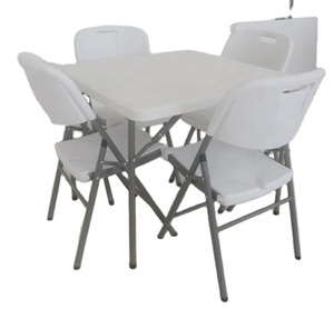 Mesa cuadrada plegable de plástico, 87cm - Product Image 1