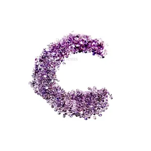 工厂低价商业品质宽松立方氧化锆宝石圆形辉煌紫水晶圆形 CZ 石