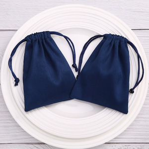 Sac à bijoux en velours avec cordon de serrage, bleu royal, 8x10cm, rangement rectangulaire pour bagues, emballage d'accessoires pour rouge à lèvres - Product Image 3