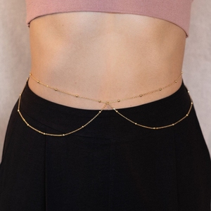 Vendita calda regolabile 14K placcato in oro a strati catena in vita, <span class=keywords><strong>Sexy</strong></span> perline per il corpo gioielli regali per le donne - Product Image 5