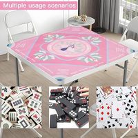 Tapis de Mahjong Antidérapant en Caoutchouc Réducteur de Bruit, Série Américaine à Succès, Conception Sac de Transport, Vente en Gros