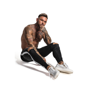 Pantaloni degli uomini di Vendita Calda Bianca Della Banda di Nuovo Modo di Disegno <span class=keywords><strong>Skinny</strong></span> Jeans Da Uomo di Alta Strada Super <span class=keywords><strong>Skinny</strong></span> - Product Image 4