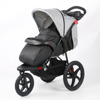 Poussette de jogging pliable rapide à 3 roues réglable, amortissant les chocs, pour les voyages en plein air, poussette pour bébé