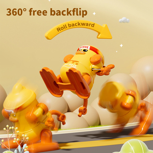2025 nuevo diseño clásico reloj de cuerda juguete de dibujos animados luchando pato rodante ABS plástico juguete para niños Juguetes - Product Image 5