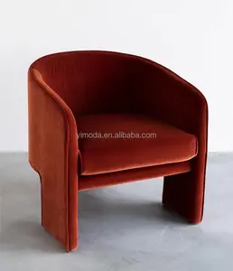 أريكة إيطالية حديثة طراز الشمال إيطالية من القماش ولحمل ترفيهي داخلي أحمر أريكة فردية كرسي فردي