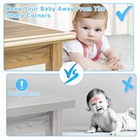 Protection d'angle transparente pour bébé, bande de protection personnalisable, protège-bords de table, sécurité, souple, auto-adhésif, ensemble de protection d'angle