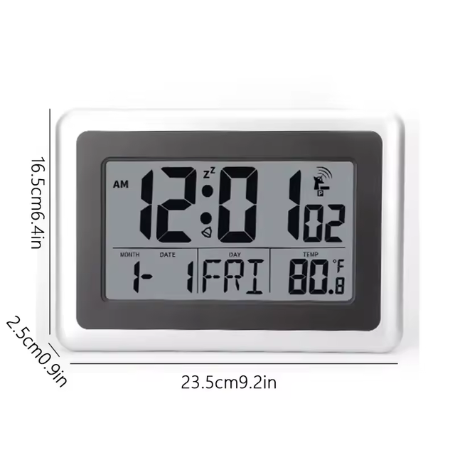 Decorative Simple Design Digital DCF RCC Promotional Mounted Stylish World Time Zone Wall Clock