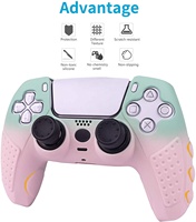 Chinfai double couleur Silicone étui de protection couverture peau manchon usage spécial PS5 contrôleur sacs et étuis