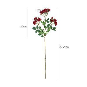 Petit <span class=keywords><strong>bouquet</strong></span> <span class=keywords><strong>de</strong></span> <span class=keywords><strong>roses</strong></span> artificielles <span class=keywords><strong>de</strong></span> 50 cm, ornements floraux pour accessoires <span class=keywords><strong>de</strong></span> photographie <span class=keywords><strong>de</strong></span> mariage et décoration <span class=keywords><strong>de</strong></span> salon - Product Image 5