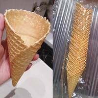 Gobelet à café comestible Calibre 8.5, Baril croustillant pour crème glacée Big Mac, Gobelet biscuit comestible, Cornet de crème glacée dessert