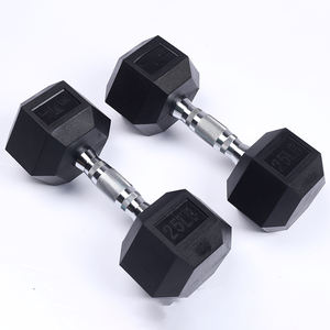 Haltère Hexagonal Revêtu de Caoutchouc Noir pour Entraînement de Force, Poids Libres, Équipement de Musculation 10 <span class=keywords><strong>kg</strong></span>, 40 <span class=keywords><strong>kg</strong></span>, 50 <span class=keywords><strong>kg</strong></span> - Product Image 2