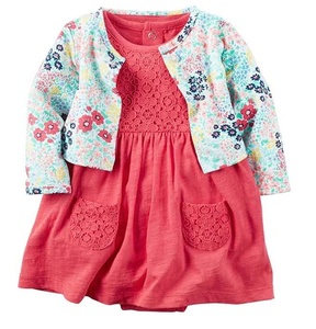 In magazzino di stile di <span class=keywords><strong>autunno</strong></span> a due pezzi 100% cotone delle ragazze del bambino di usura abbigliamento dolce vestito di inverno del bambino - Product Image 6