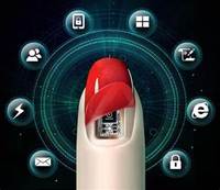 Autocollant intelligent RFID NFC pour ongles, 13.56mhz, 10 pièces, lumière Led