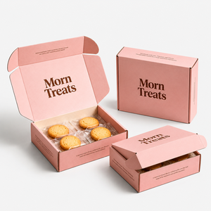 Caja de Embalaje para Regalos de Pastelería, Plegable, Corrugada, Elegante, Mate, Ecológica, de Grado Alimenticio, con Lámina en Relieve, Venta al Por Mayor de Fábrica - Product Image 2
