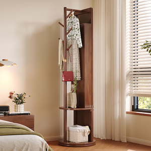 Espejo de cuerpo entero moderno de madera maciza con perchero giratorio y tocador <span class=keywords><strong>para</strong></span> dormitorios y hoteles/apartamentos - Product Image 3