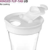 Carafes en plastique transparent de 700ml avec couvercles blancs à bascule
