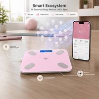 Balance connectée intelligente avec logo personnalisé, capacité 180 kg, balance de salle de bain numérique, synchronisation via application Bluetooth, précision 50 g, OEM