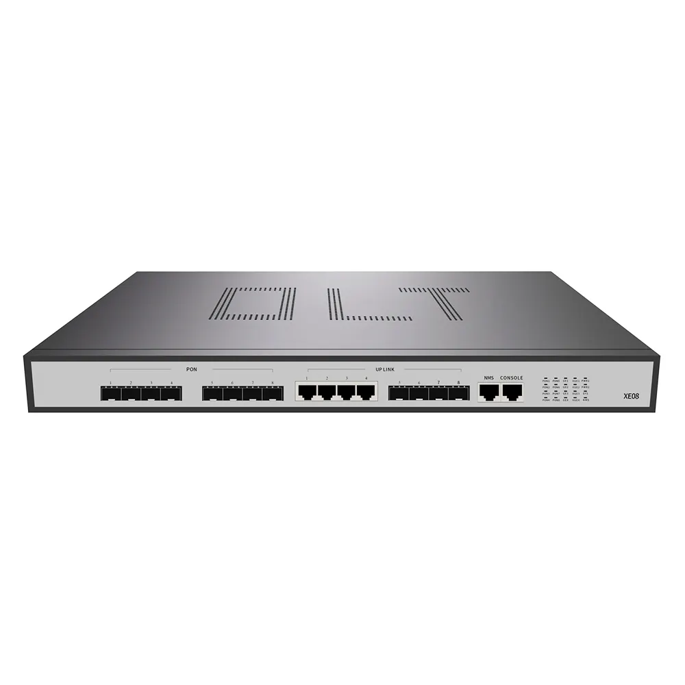 XE08 1U 8 PON PORT 10G EPON OLT 4 * 10GESFPアップリンクスロットFTTHミニファイバー光EponOlt