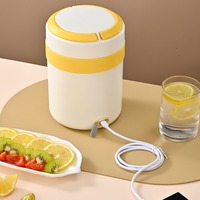 Kotak makan siang elektrik Stainless Steel, kotak makan siang elektrik, pemanas makanan portabel, USB, kotak makan siang Bento bulat, Stainless Steel, 304