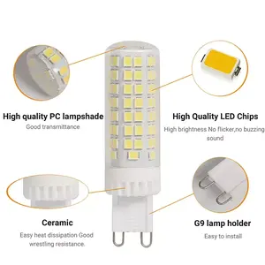 Bóng Đèn LED Mini G9 Phổ Biến Đèn LED AC120V G9 Nguồn Sáng LED Không Dùng Strobo Tiết Kiệm Năng Lượng Độ Chói Cao