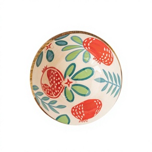 Moderna y Lujosa Tazón de Servir de Madera con Esmalte Impreso – Vajilla Artística Única Hecha a Mano para Cocina, Comedor y Decoración del Hogar - Product Image 1