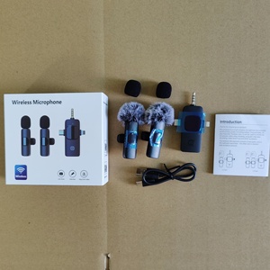 Micrófono profesional 3 en 1, micrófono de solapa Lavalier inalámbrico para iPhone, cámara Android, reducción de ruido, micrófono con Clip de grabación - Product Image 2