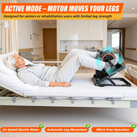 Mini vélo d'exercice électrique motorisé pour personnes âgées, mode actif/passif pour les bras et les jambes, pédalier de rééducation pour utilisation au lit