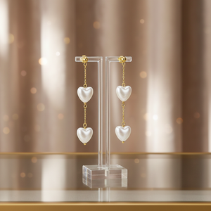 UM JEWELRY New Arrival Trendy Rhodium 925 Sterling <b>Silver</b> Zircon <b>Heart</b> Cut Pearl <b>Stud</b> <b>Earrings</b> for Engagement Wedding Gift Party - Product Image 3