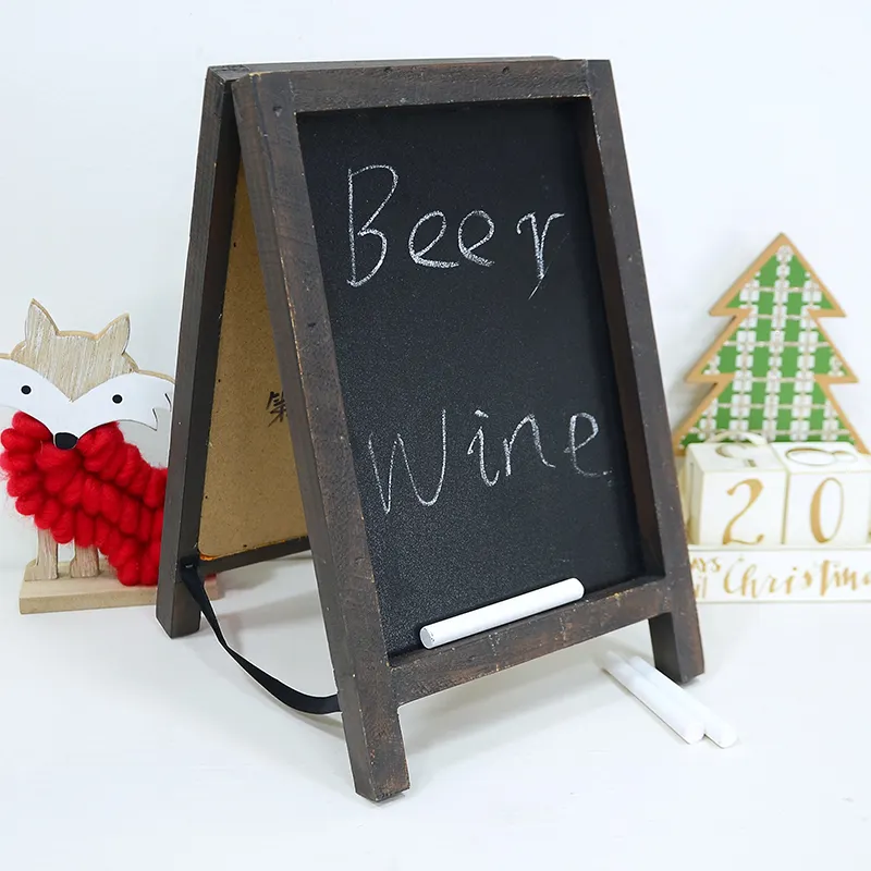 Sustainable Wood and MDF A Frame Double Sided Easel Style Chalkboard for Menus Wedding Announcements and Home Use
