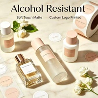 Étiquette cosmétique personnalisée YSB résistante à l'alcool, au toucher doux et mat, avec logo imprimé pour les produits de parfum, de lotion et de soin de la peau