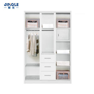 Armoire de style luxueux à 3 portes battantes avec miroir, rangement, armoire pour vêtements, armoire personnalisée, Lemari Pakaian Dengan Cermin - Product Image 3