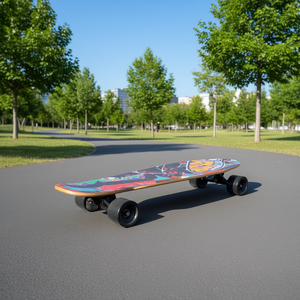 Longboard électrique D0100HAD8TA, roues de 74 mm, plateau en érable, roulements ABEC-7, charge maximale de 120 kg, design de dessin animé, style cruiser - Product Image 2
