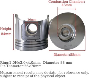 Kit de Anillos de Pistón de Acero STD 4TNV88 3TNV88 4D88 3D88 129005-22080 para Piezas de Maquinaria de Construcción Yanmar - Product Image 4
