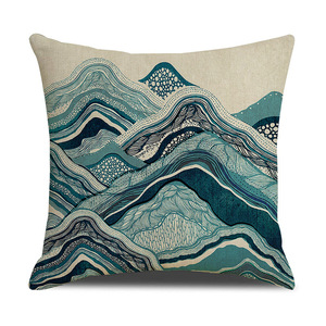 Fundas de cojín con diseño de líneas abstractas de Sweet Home, fundas de cojín azules, amarillas y negras con ondas, decoración para sofá, decoración del hogar - Product Image 5
