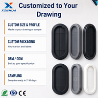 Collier isolant flexible ovale en caoutchouc silicone EPDM, passe-câble ovale en caoutchouc
