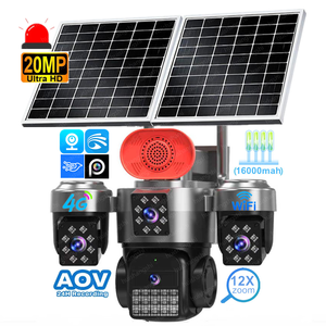 12-fach Zoom 4-Linsen Vier-Ansicht-AOVI PTZ IP 4G SIM-Karten Solar-Kamera für Außenbereich 10K WLAN Überwachung Drahtlose CCTV Sicherheitskamera - Product Image 1