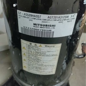 Compresseur de climatisation Mitsubishi GT-A5539HAS57 AGT201A312SM 264V3 60Hz Refroidissement Chauffage - Product Image 1