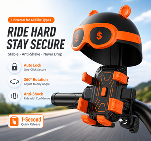 Support de <span class=keywords><strong>téléphone</strong></span> pour moto anti-vibration, support de <span class=keywords><strong>téléphone</strong></span> pour vélo avec pare-soleil et protection contre la pluie, support de <span class=keywords><strong>téléphone</strong></span> pour guidon de vélo ou scooter - Product Image 1