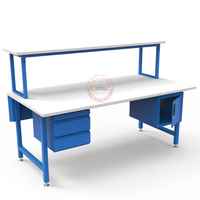 Mesa de Trabajo ESD Profesional para Reparación de Celulares, Nueva, para Uso en Almacén, Componentes Centrales del Motor, Acero Laminado en Frío, Larga Vida Útil